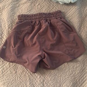 Purple Lululemon hotty hot shorts. Size 4. 4 inch inseam